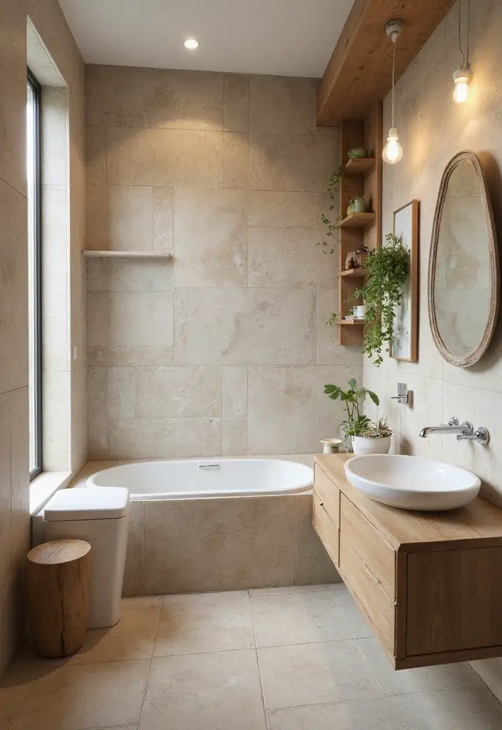 29 Bathroom Tile Combinations Design Trends for 2025 - 16. Eco-Friendly Materials