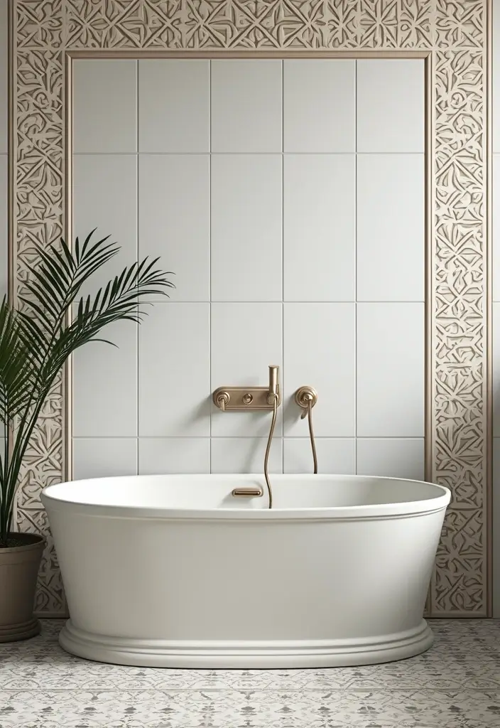 29 Bathroom Tile Combinations Design Trends for 2025 - 19. Decorative Borders