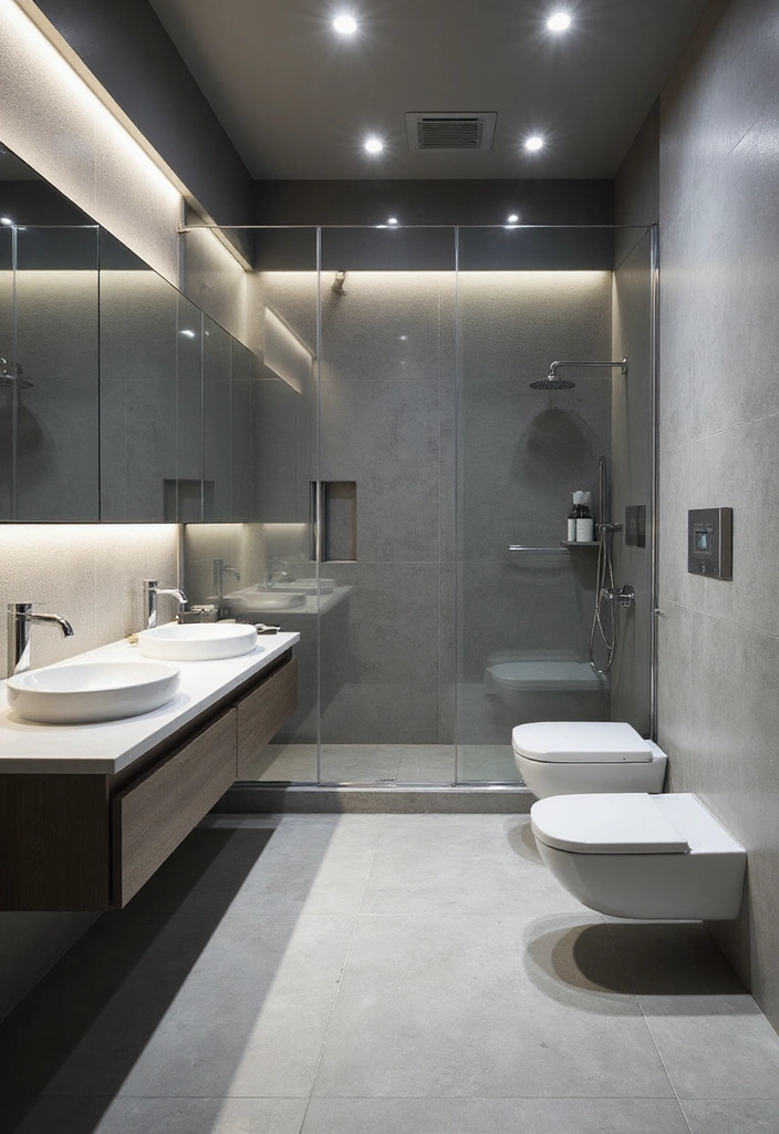 29 Bathroom Tile Combinations Design Trends for 2025 - 21. Smart Technology Integration
