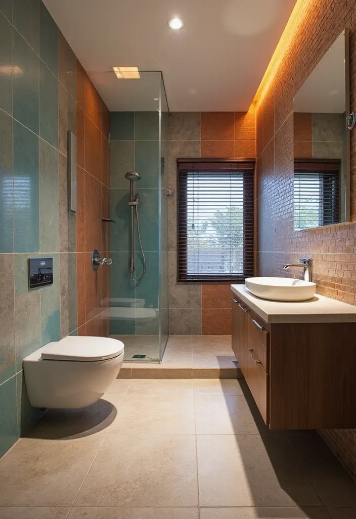 29 Bathroom Tile Combinations Design Trends for 2025 - 28. Integrated Lighting