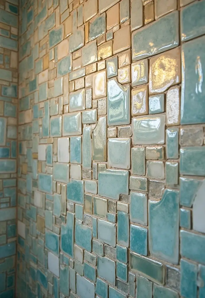 29 Bathroom Tile Combinations Design Trends for 2025 - 4. Recycled Glass Tiles