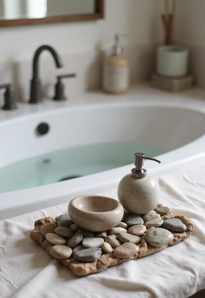 29 Bathroom Toilet Decor Ideas That Add Personality - 14. Natural Stone Accents