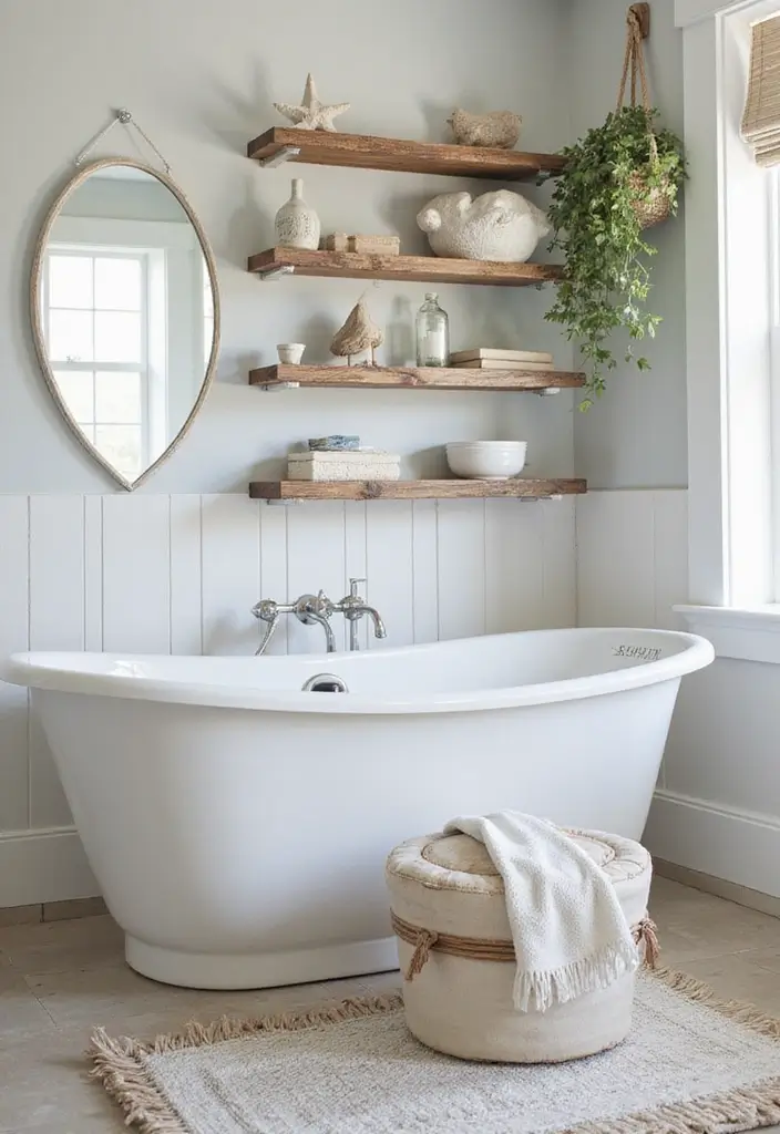 29 Bathroom Toilet Decor Ideas That Add Personality - 15. Coastal-Inspired Decor