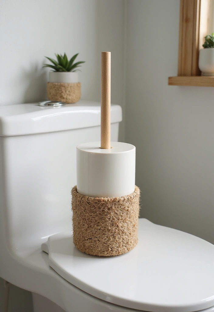 29 Bathroom Toilet Decor Ideas That Add Personality - 6. Creative Toilet Brush Holders