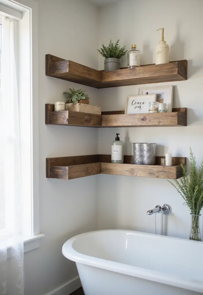29 On Suite Bathroom Ideas for a Luxurious Master Retreat - 10. Open Shelving for Functional Style