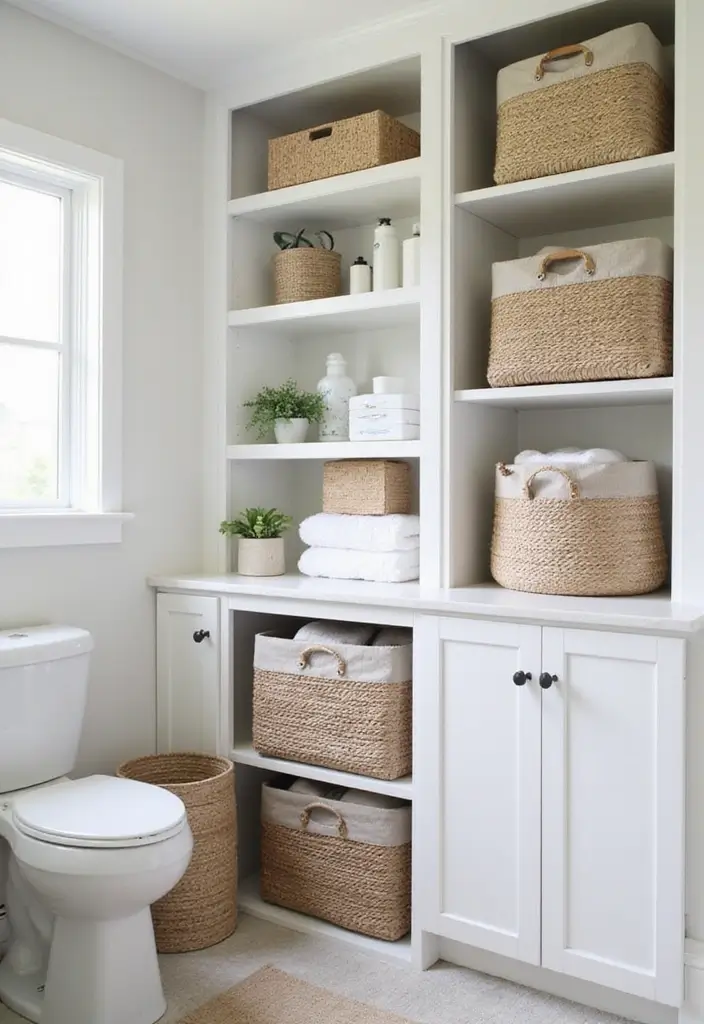 29 On Suite Bathroom Ideas for a Luxurious Master Retreat - 15. Customizable Storage Solutions for Organizing Style