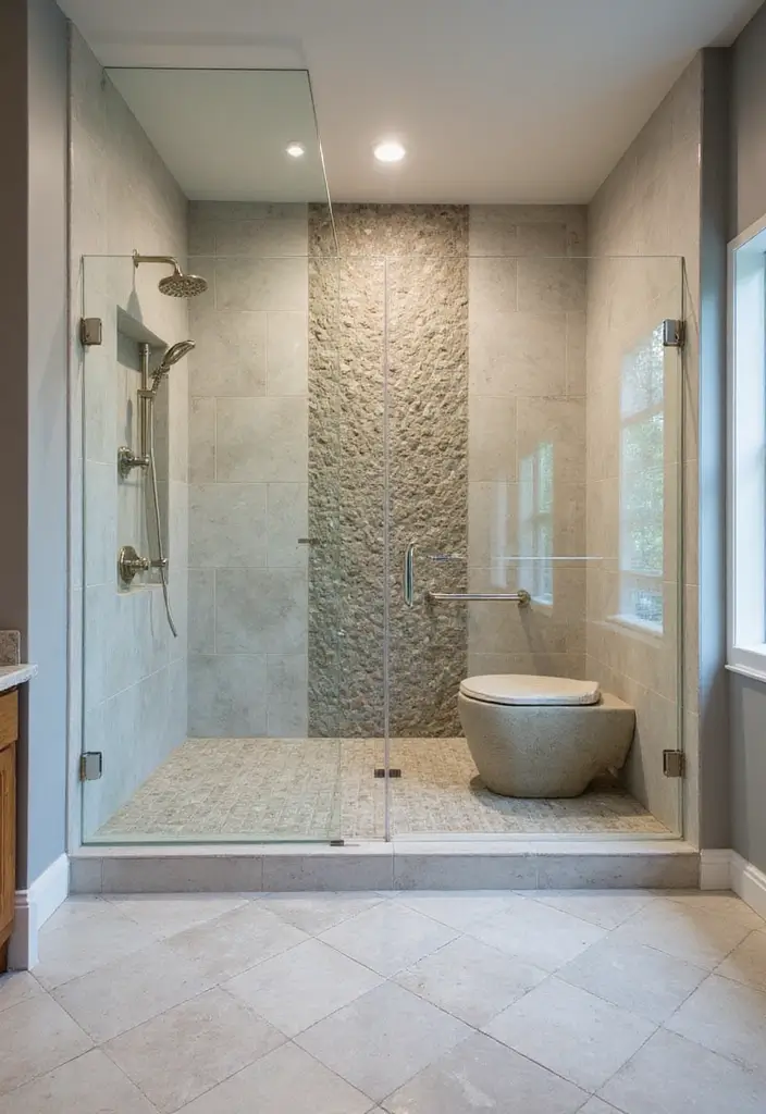 29 On Suite Bathroom Ideas for a Luxurious Master Retreat - 20. Unique Shower Design for a Statement Piece