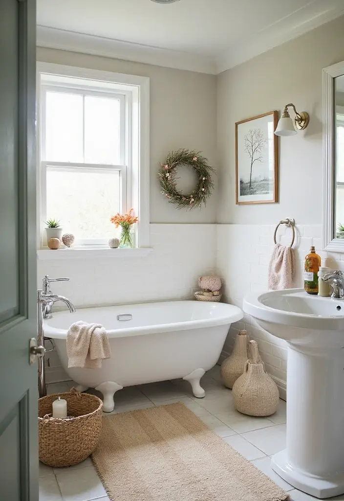 29 On Suite Bathroom Ideas for a Luxurious Master Retreat - 29. Seasonal Decor Changes for Freshness