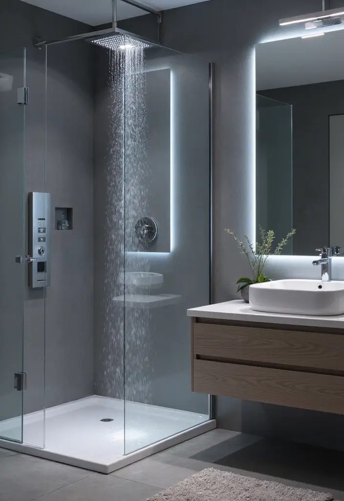 29 On Suite Bathroom Ideas for a Luxurious Master Retreat - 9. Smart Technology for Modern Convenience