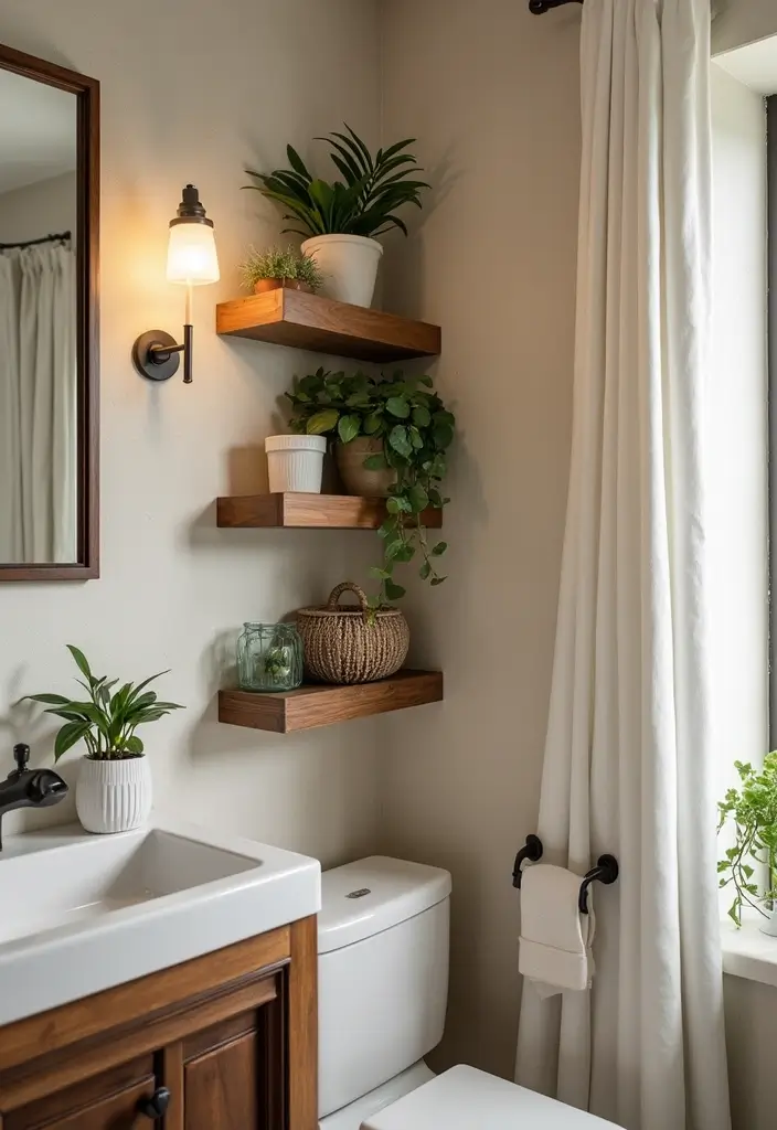 29 Small Indian Bathroom Ideas That Maximize Every Inch - 10. Utilize Corner Spaces