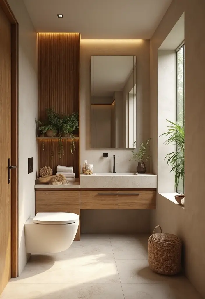 29 Small Indian Bathroom Ideas That Maximize Every Inch - 21. Eco-Friendly Materials