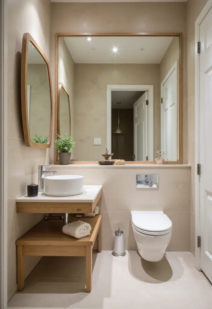 29 Small Indian Bathroom Ideas That Maximize Every Inch - 25. Clever Use of Mirrors