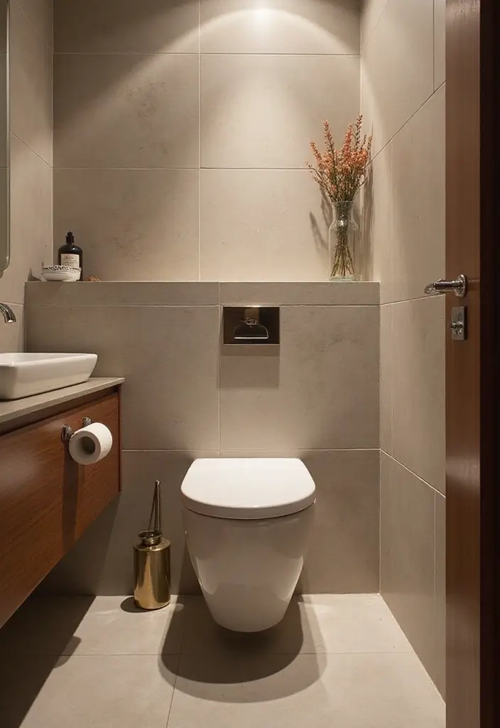 29 Small Indian Bathroom Ideas That Maximize Every Inch - 26. Stylish Waste Management