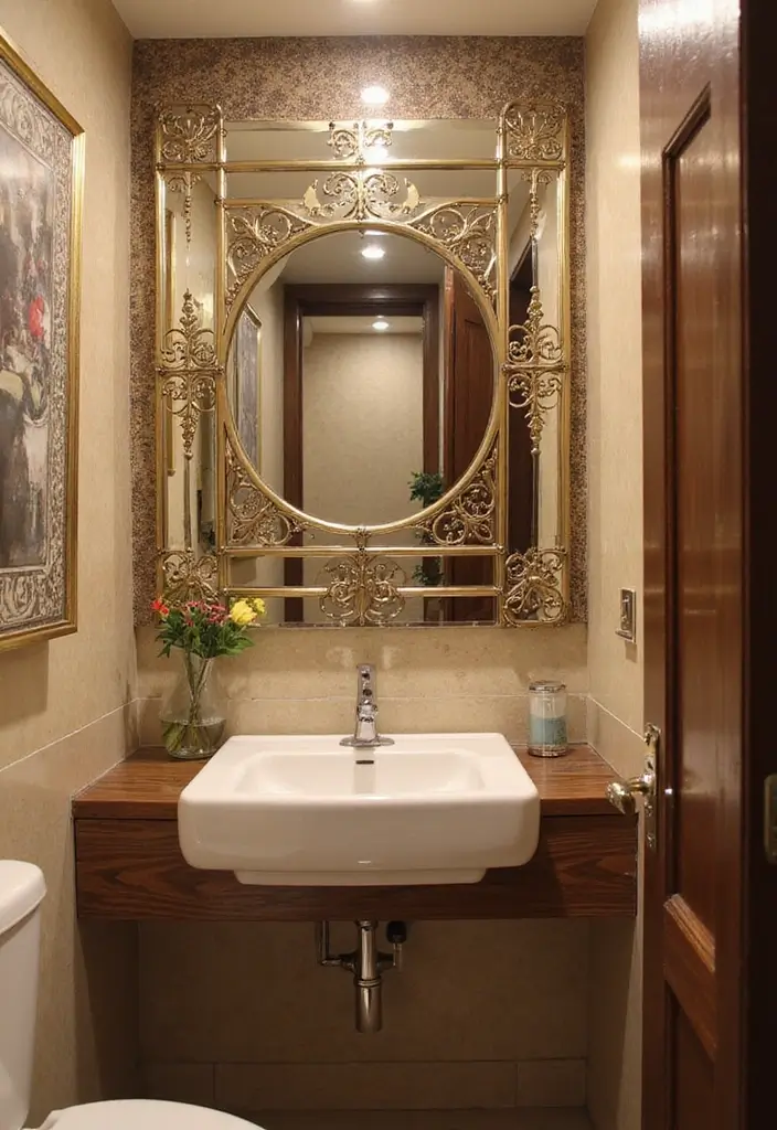 29 Small Indian Bathroom Ideas That Maximize Every Inch - 3. Mirrored Cabinets