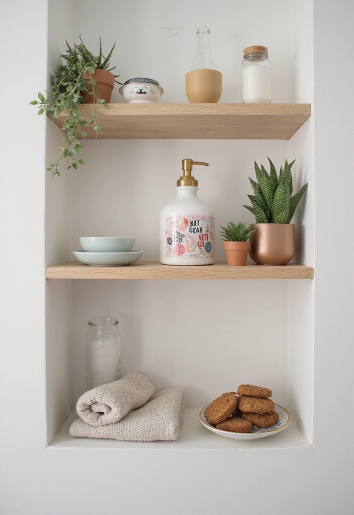 29 Ways to Decorate Bathroom Shelves Like a Designer - 21. Showcase Unique Accessories