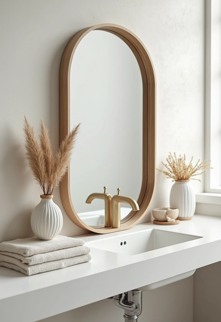 29 Ways to Decorate Bathroom Shelves Like a Designer - 9. Play with Mirrors