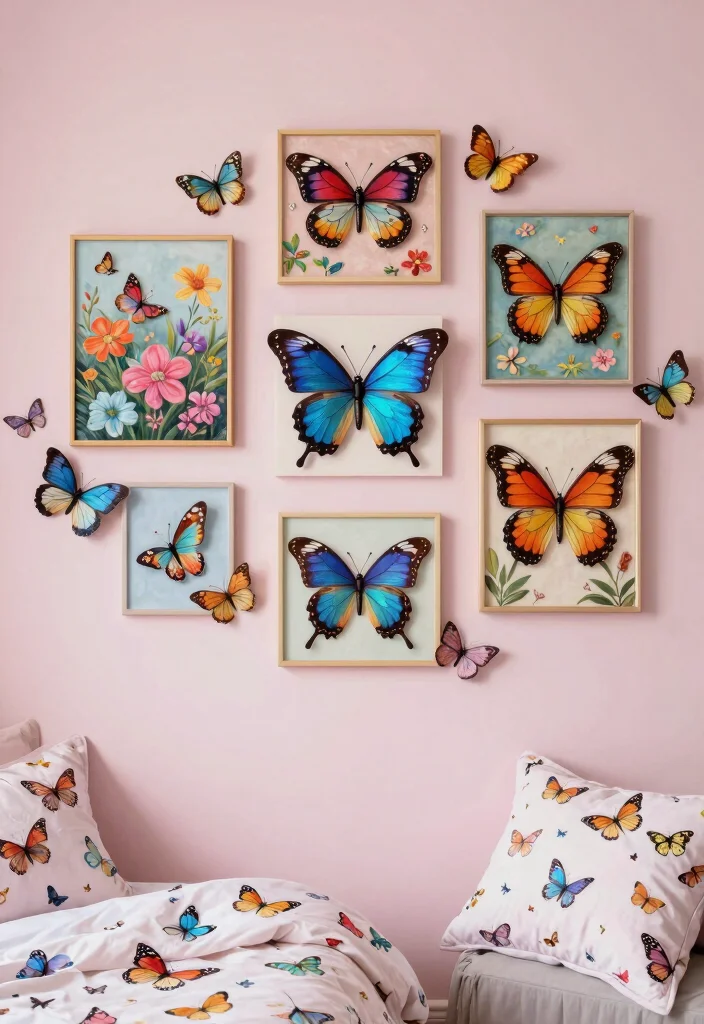 15 Butterfly Bedroom Ideas Kids Will Love - 1. Butterfly Wall Art: Making a Statement 1