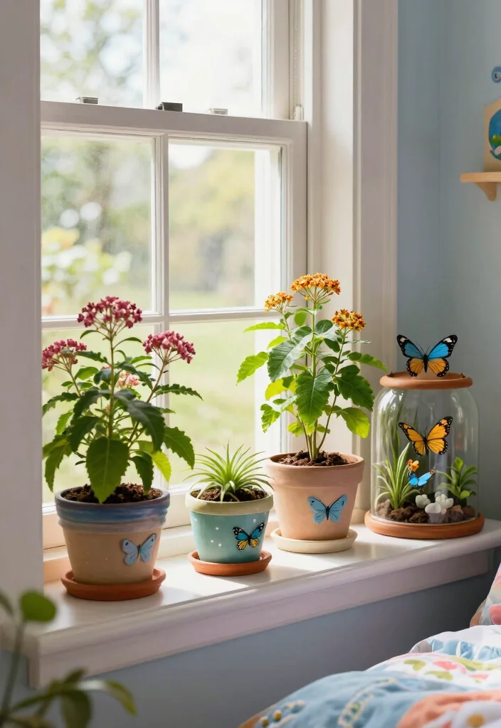 15 Butterfly Bedroom Ideas Kids Will Love - 14. Nature-Inspired Butterfly Gardens 1