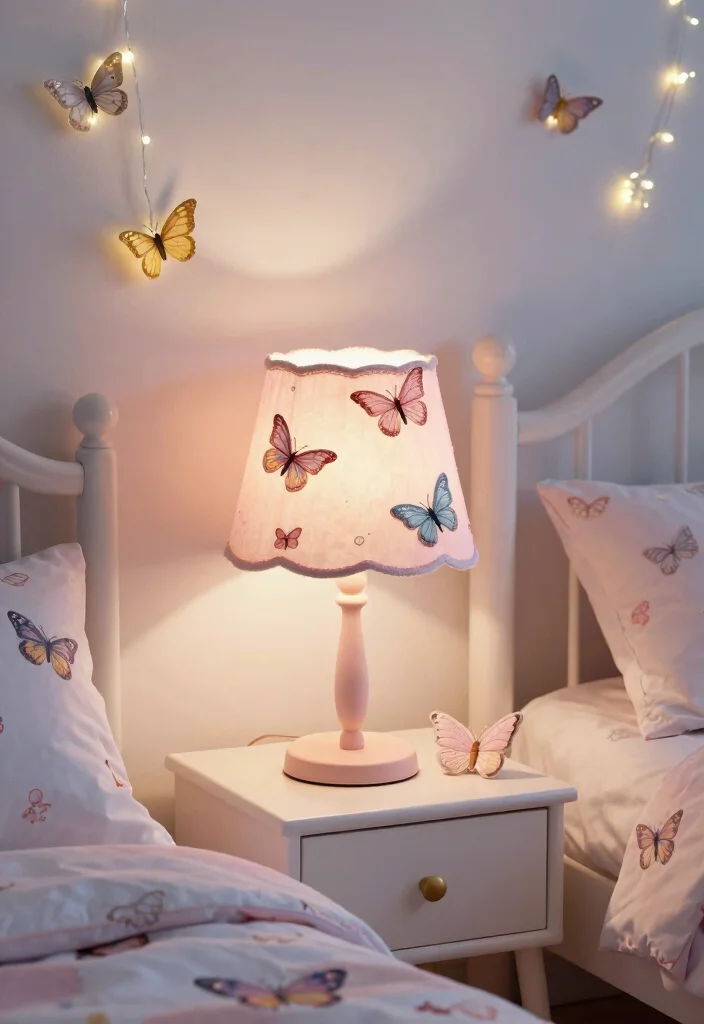 15 Butterfly Bedroom Ideas Kids Will Love - 5. Butterfly-Themed Lighting 1