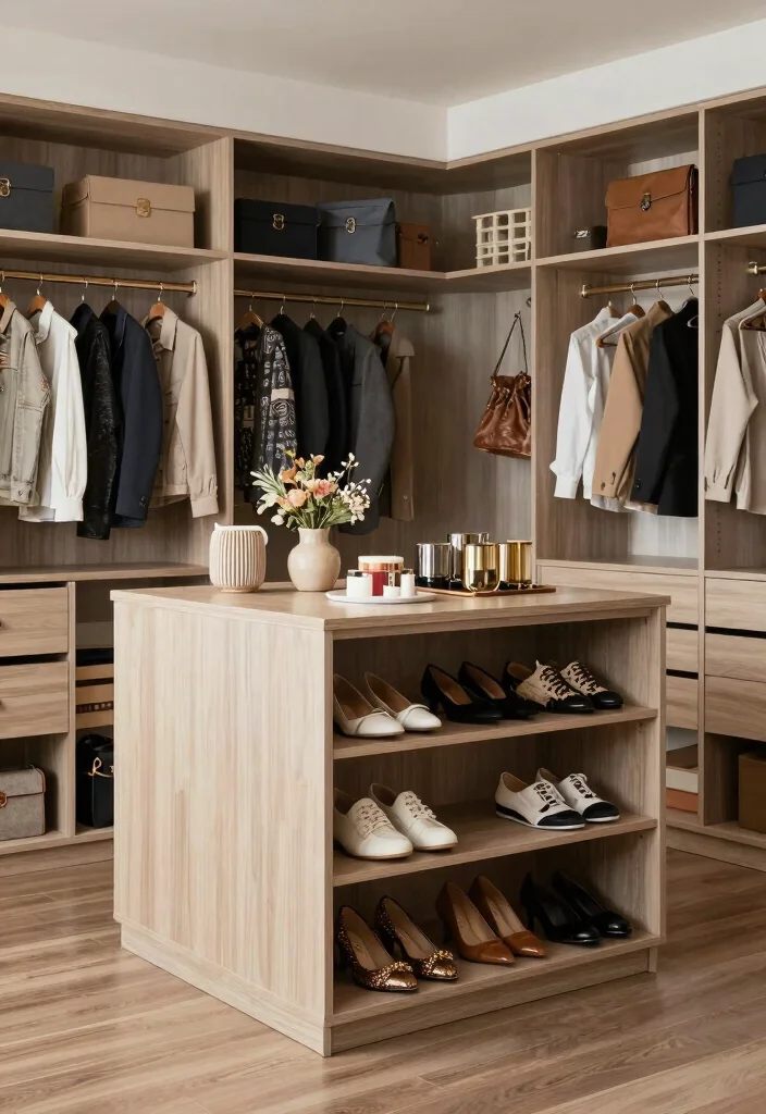 15 Closet Ideas for Small Bedrooms: Smart Space-Saving Storage - 14. Incorporate a Closet Island 1