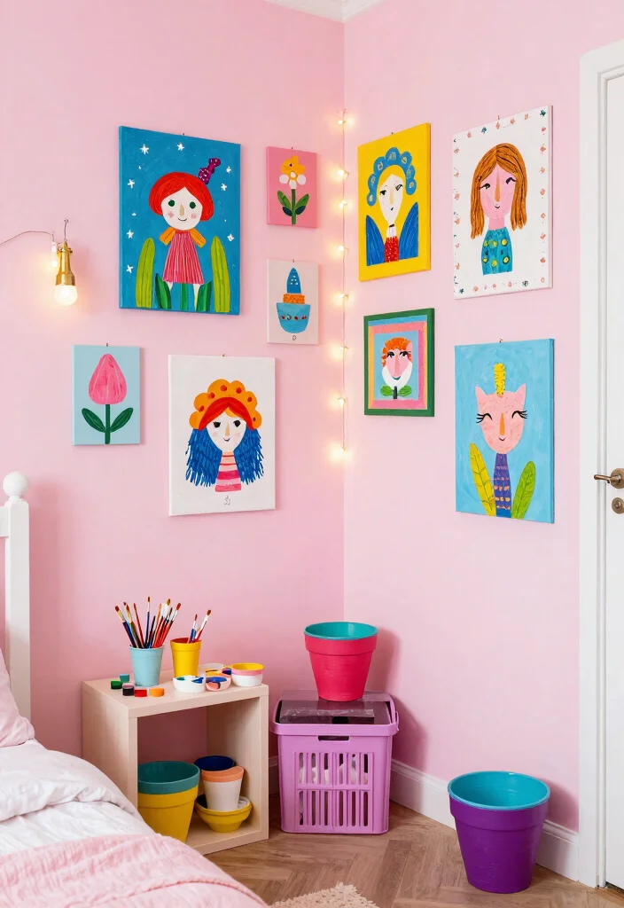 15 Girly Pink Bedroom Princesses Ideas: Cute and Whimsical - 13. Fun DIY Projects 1