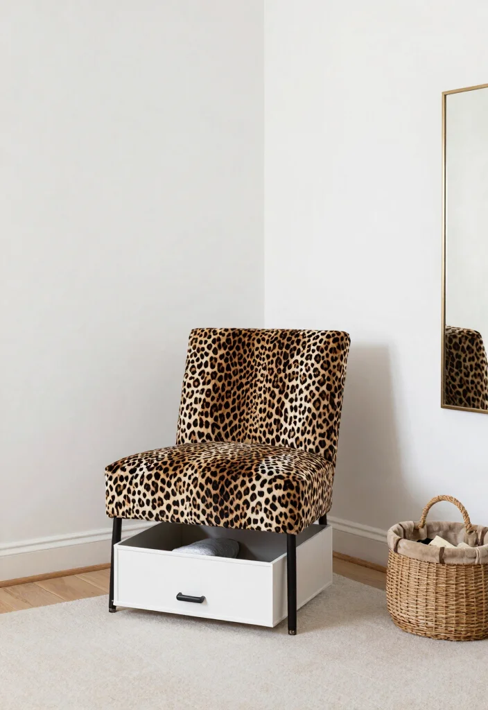 15 Leopard Print Bedroom Ideas Bold Glam Style - 12. Leopard Print in Small Spaces 1