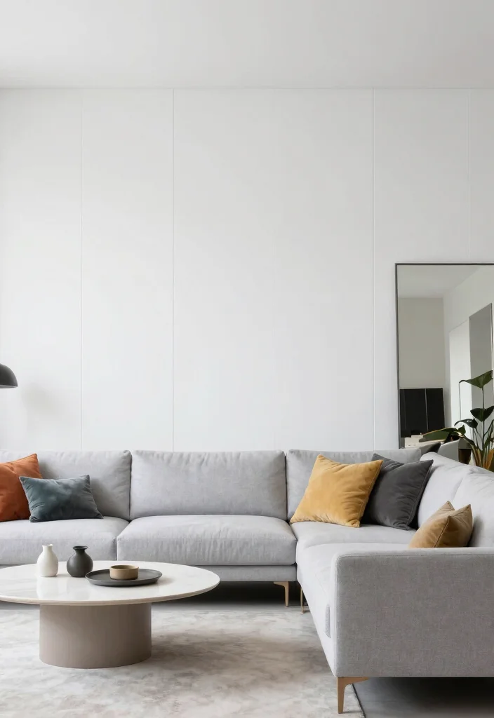 15 PVC Wall Design for Living Room Ideas Modern and Affordable - 4. Minimalist White Panels 1