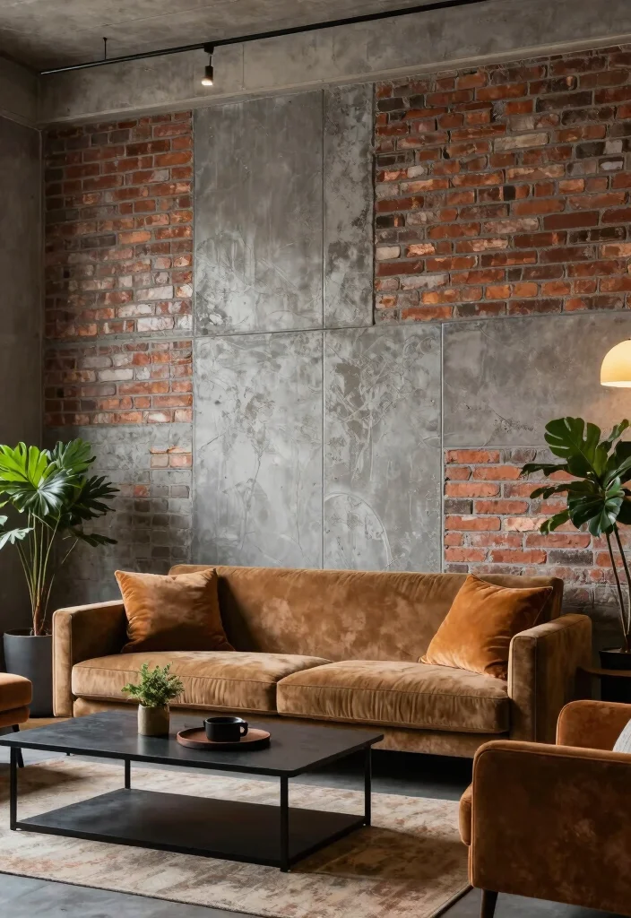 15 PVC Wall Design for Living Room Ideas Modern and Affordable - 5. Industrial Style Panels 1