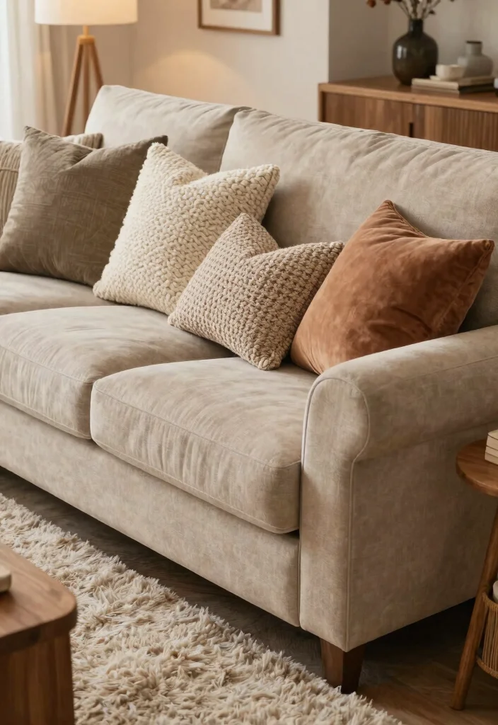 15 Reclining Sofa Living Room Layout Ideas: Comfort First - 13. Layered Textures 1