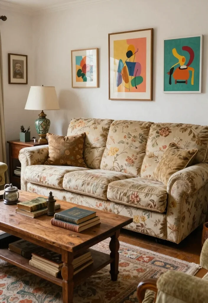 15 Reclining Sofa Living Room Layout Ideas: Comfort First - 15. Vintage Charm 1