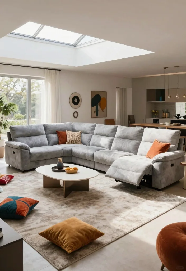 15 Reclining Sofa Living Room Layout Ideas: Comfort First - 6. Modular Marvels 1