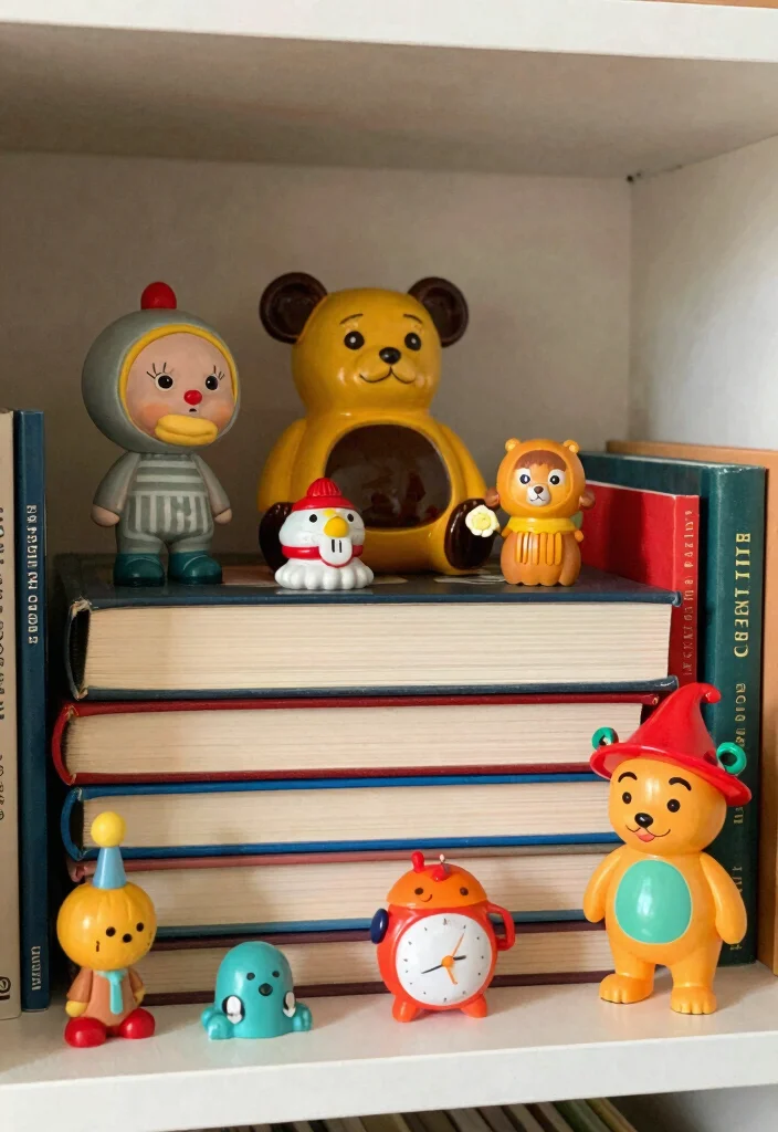 15 Shelf Decor Living Room Vintage Ideas: Timeless Styling - 11. Playful Layering 1