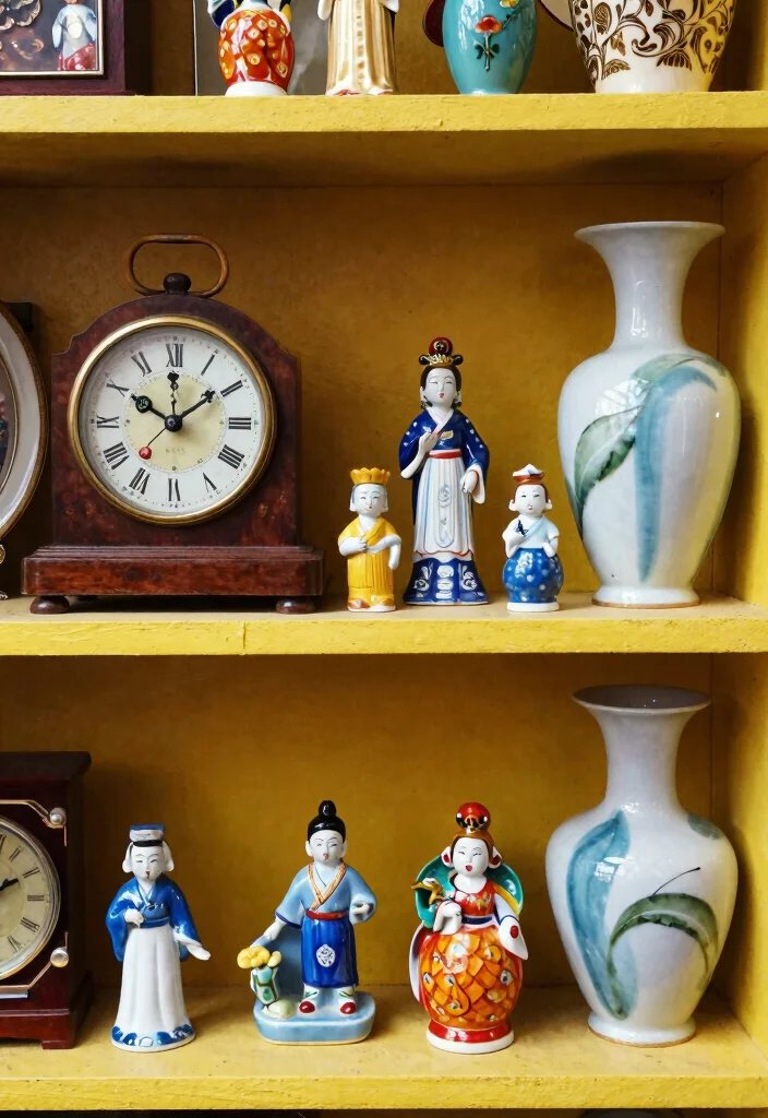 15 Shelf Decor Living Room Vintage Ideas: Timeless Styling - 4. Vintage Finds and Flea Market Treasures 1