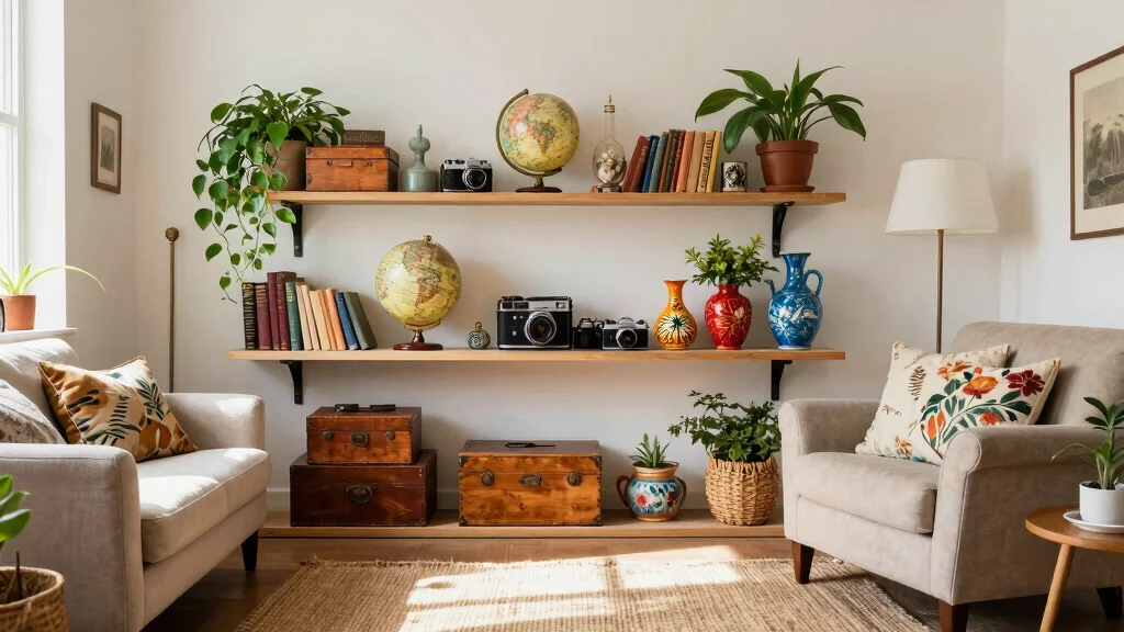 15 Shelf Decor Living Room Vintage Ideas: Timeless Styling