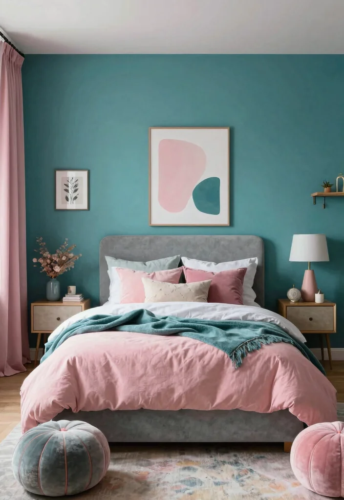 15 Teal and Pink Bedroom Ideas: Playful Bold Contrast - Conclusion 1