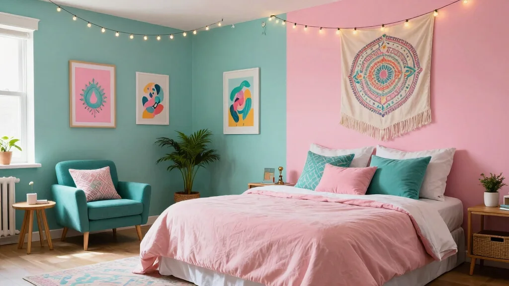 15 Teal and Pink Bedroom Ideas: Playful Bold Contrast