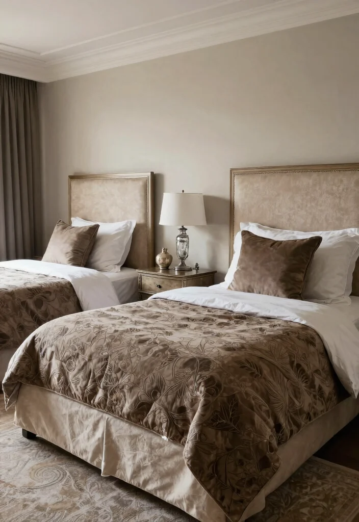 15 Twin Bedroom Ideas for Adults: Stylish Shared Spaces - 15. Classic Elegance 1