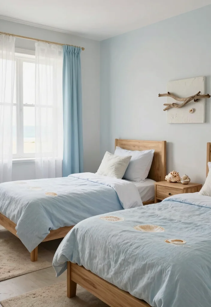 15 Twin Bedroom Ideas for Adults: Stylish Shared Spaces - 6. Coastal Escape 1