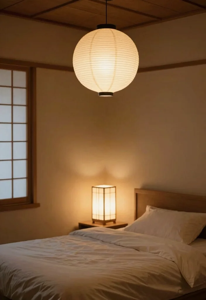16 Bedroom Ideas Japanese Style Calm Minimal Zen Vibes - 6. Simple Lighting 1
