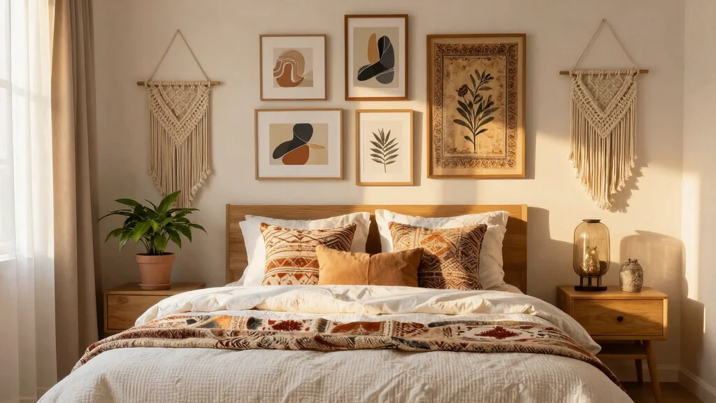 16 Bedroom Pictures Above Bed Ideas: Balanced Wall Decor