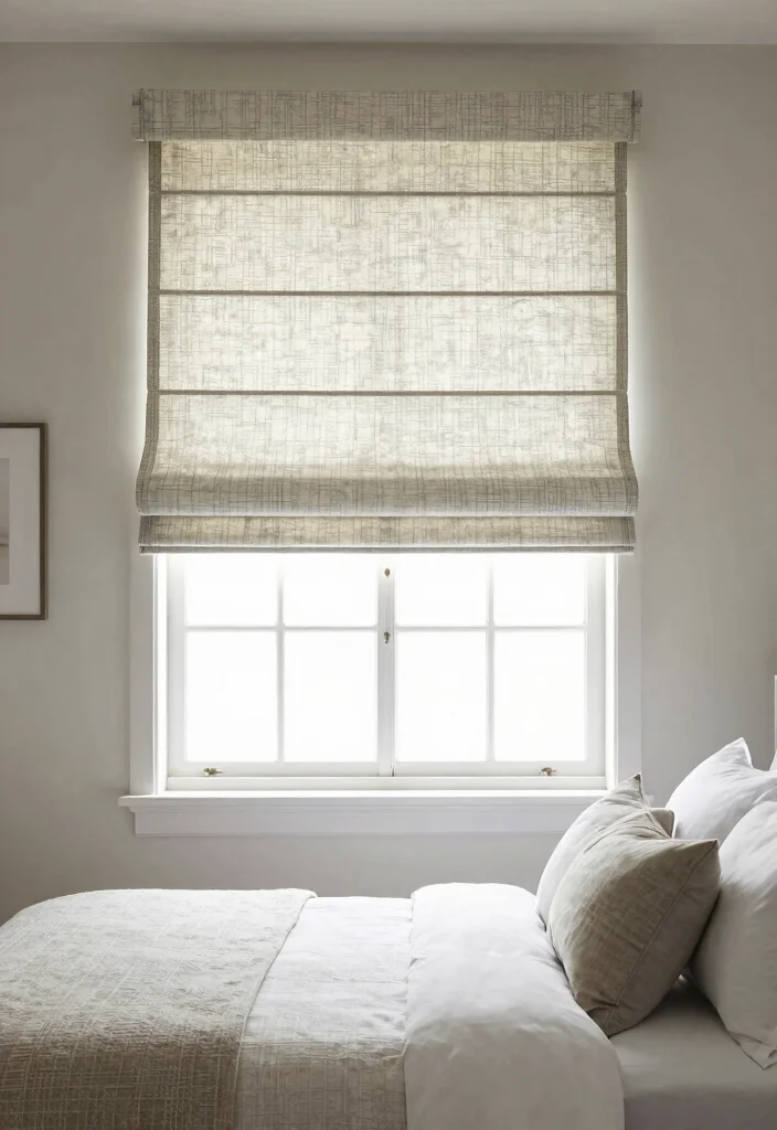 16 Bedroom Window Treatments Ideas: Functional and Stylish - 12. Eco-Conscious Roman Shades 1