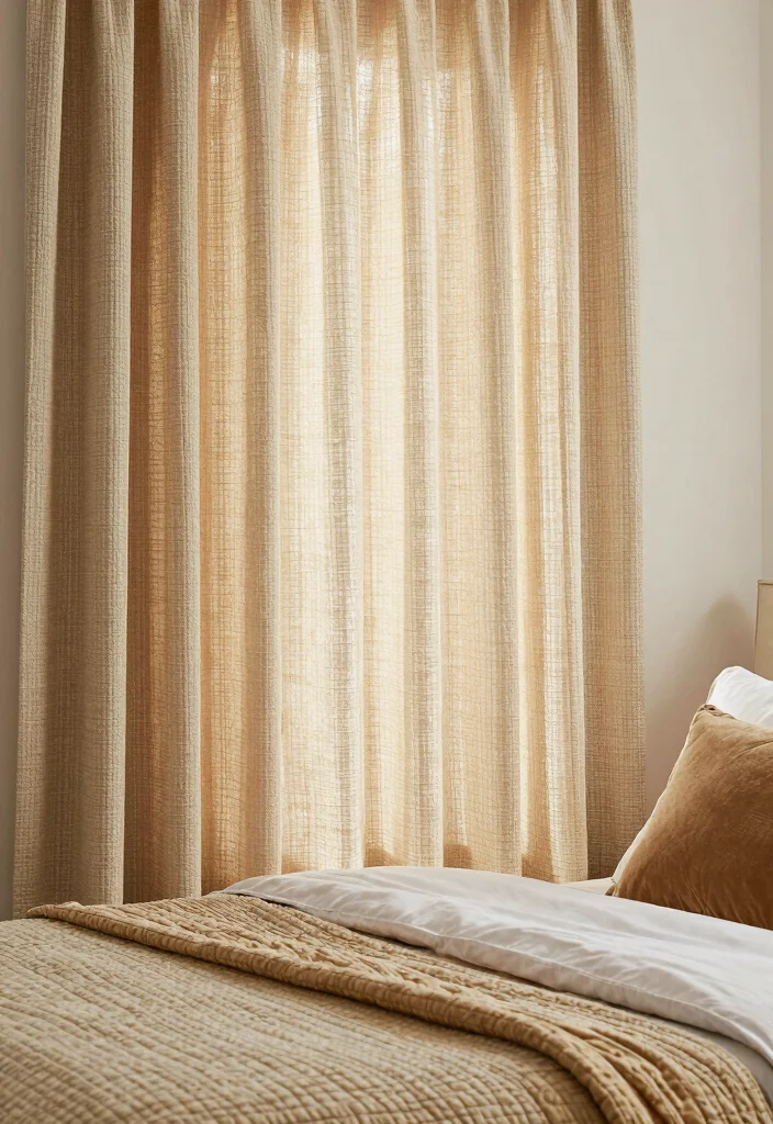 16 Bedroom Window Treatments Ideas: Functional and Stylish - 14. Quilted Fabric Shades 1