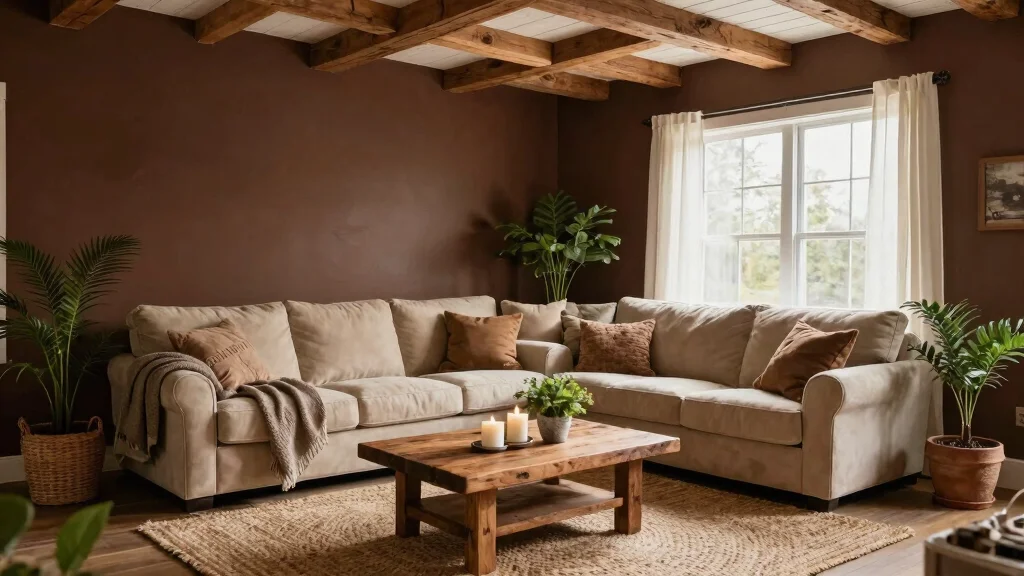 16 Brown Accent Wall Living Room Ideas: Warm, Cozy Depth