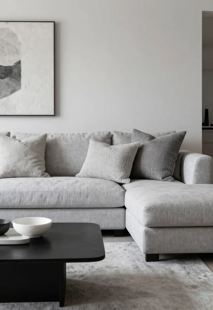 16 Chaise Lounge Living Room Arrangement Ideas: Elegant and Relaxed - 13. Sophisticated Monochrome 1