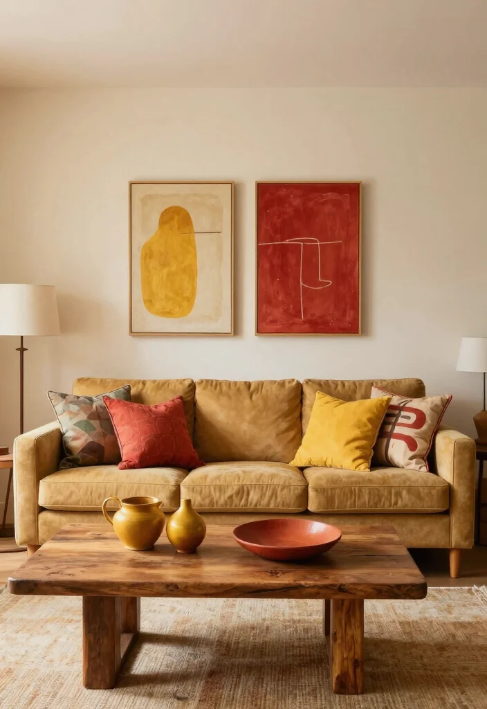 16 Christian Living Room Decor Ideas: Faith Inspired and Warm - 12. Warm Color Palette 1
