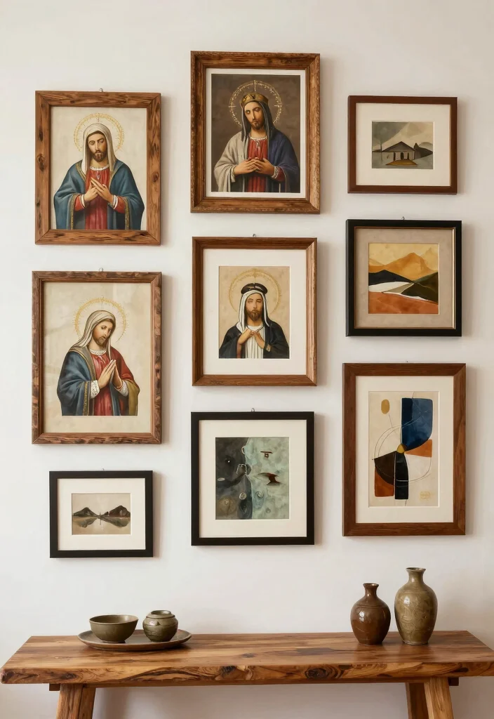 16 Christian Living Room Decor Ideas: Faith Inspired and Warm - 4. Wall Art Collaborations 1