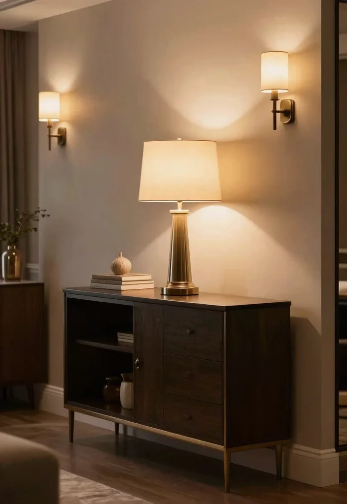 16 Console Table Living Room Ideas Stylish Entry Accent - 16. Layered Lighting 1