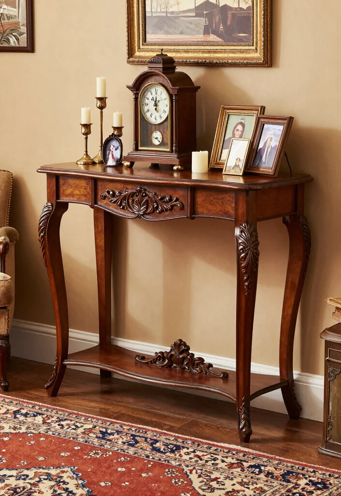 16 Console Table Living Room Ideas Stylish Entry Accent - 3. Vintage Charm 1