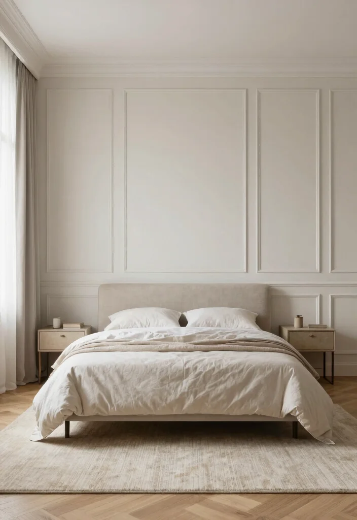16 Empty Wall Ideas Bedroom: Simple Decor Solutions - 14. Simple Wall Paneling 1