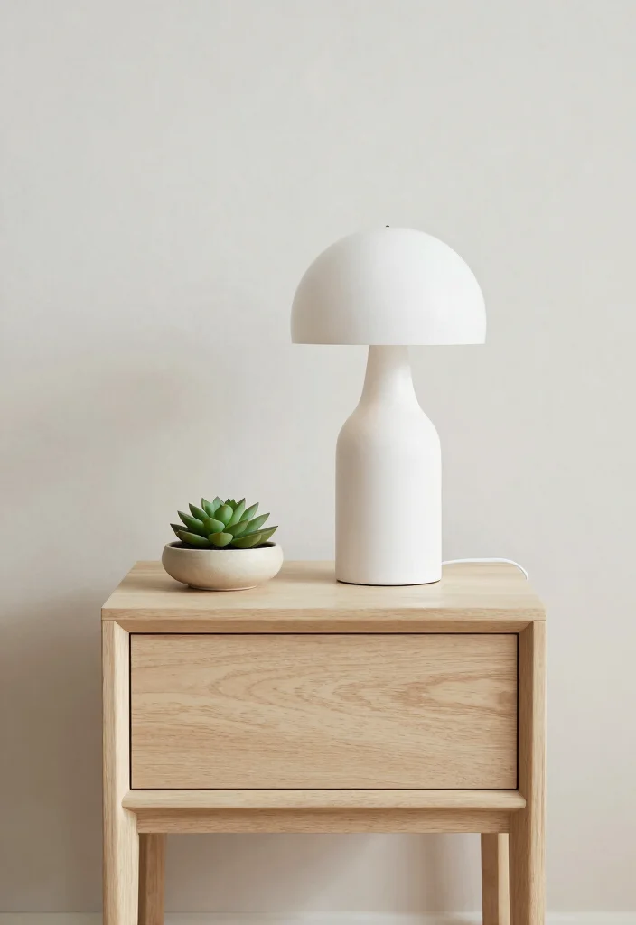 16 End Table Decor Living Room With Lamp Ideas: Warm Layered Look - 3. Minimalist Approach with Clean Lines 1